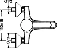 HANSACLINICA, Wannenfüll- und Brausebatterie, 01442106