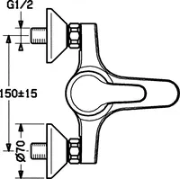 HANSAPRADO, Wannenfüll- und Brausebatterie, 01442111