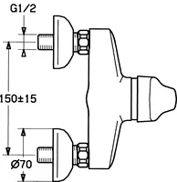 HANSAMIX, Shower faucet, 01670102