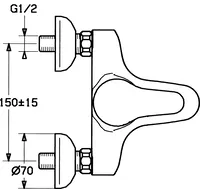 HANSAMIX, Wannenfüll- und Brausebatterie, 01742102