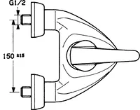 HANSADELTA, Wannenfüll- und Brausebatterie, 02742131