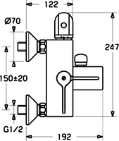 HANSATEMPRA, Miscelatore vasca-doccia, 08362202