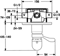 HANSAMIX, Cover part for shower faucet, 08619195