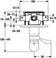 HANSAMIX, Cover part for shower faucet, 08629195