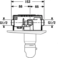 HANSADELTA, Piastra per miscelatore doccia, 08679195