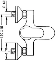 HANSATWIST, Wannenfüll- und Brausebatterie, 09742101