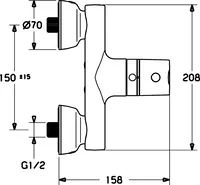 HANSARONDA Style, Sprchová baterie, 43680100