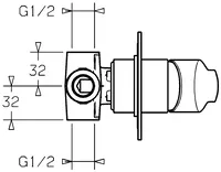 HANSAPOLO, Piastra per miscelatore doccia, 50639003