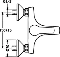 HANSAPOLO, Wannenfüll- und Brausebatterie, 51442103