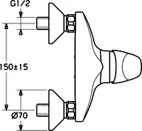 HANSAMIX, Miscelatore doccia, 54670103