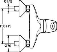 HANSAMIX, Miscelatore doccia, 54670105