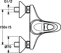 HANSAMIX, Wannenfüll- und Brausebatterie, 54742105