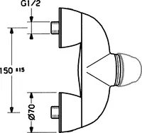 HANSASTAR, Sprchová batéria, 55670100