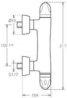 HANSAMICRA, Miscelatore doccia, 58190101