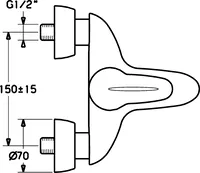 HANSASIGNA, Wannenfüll- und Brausebatterie, 70112183