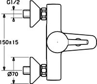 HANSAPINTO, Wannenfüll- und Brausebatterie, 73112183