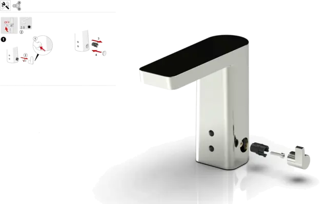 Oras Stela Touchless faucet - Temperature plug removal