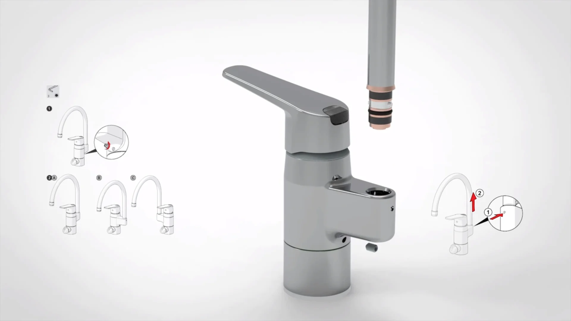 Oras Vega - Kitchen faucet spout positioning
