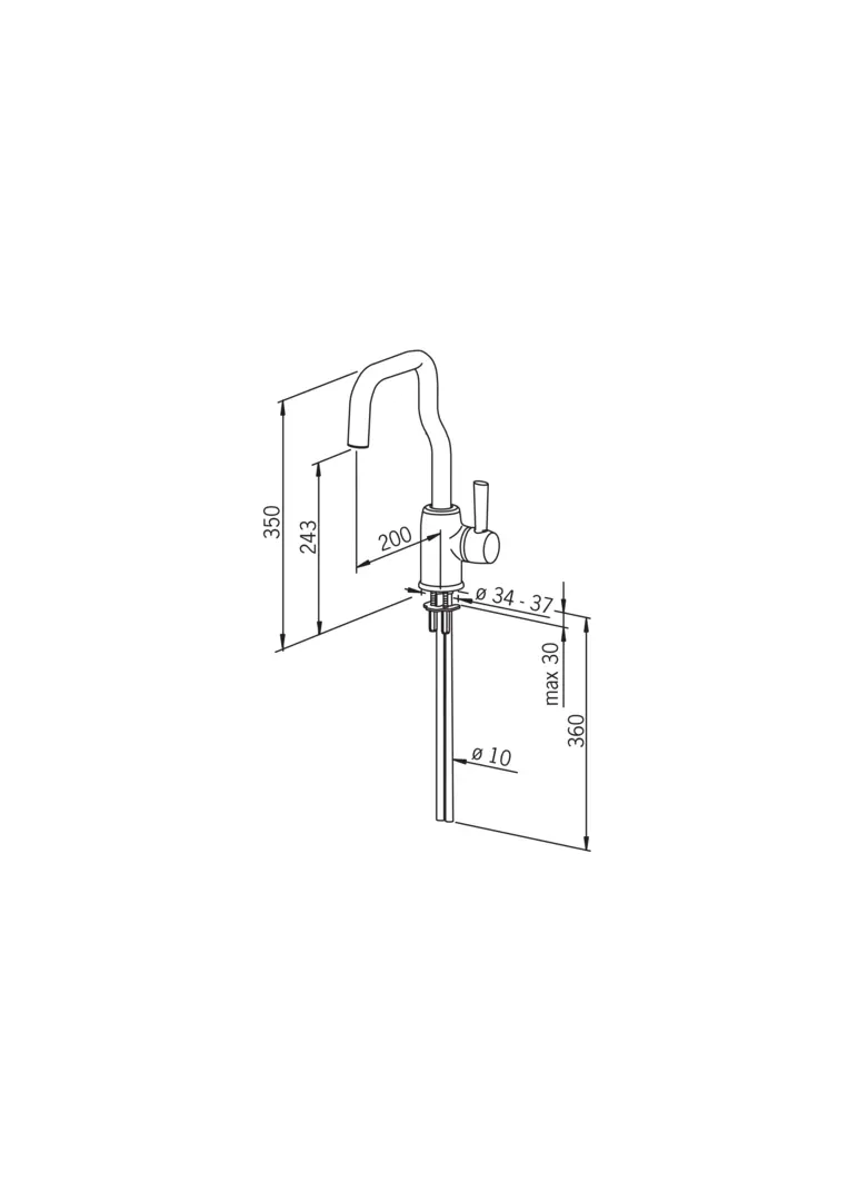 8530, Kitchen faucet, LA CUCINA ALESSI by Oras