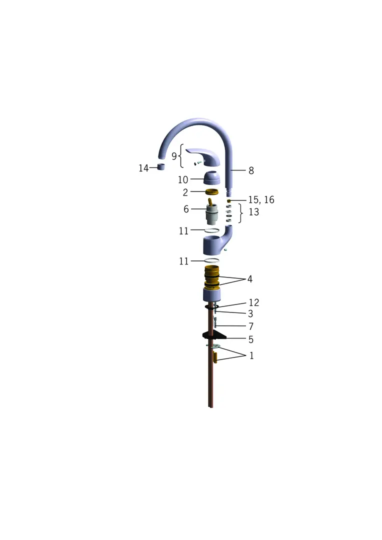 SP0103 Virtuves jaucējkrāns