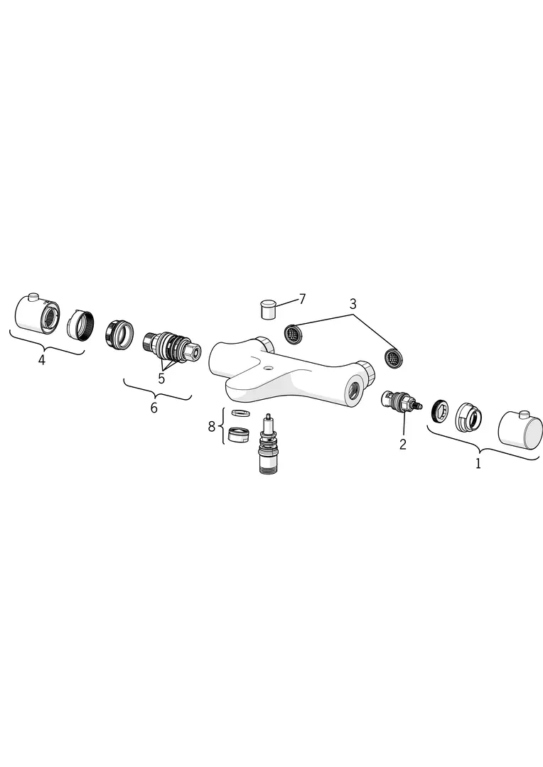 SP1340U Badkarsblandare