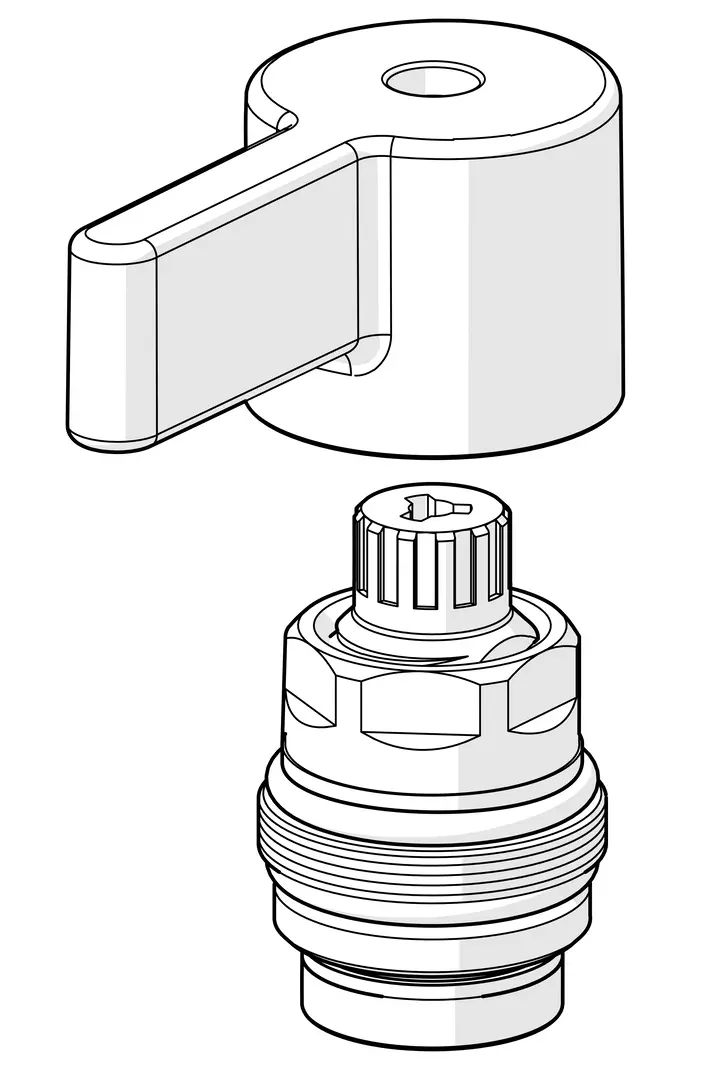 859362V, Washing machine valve, LA CUCINA ALESSI by Oras