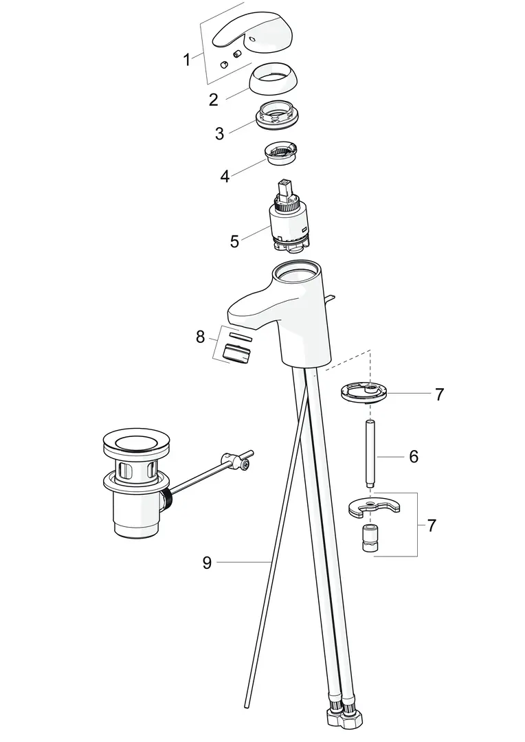 SP1400F Washbasin faucet