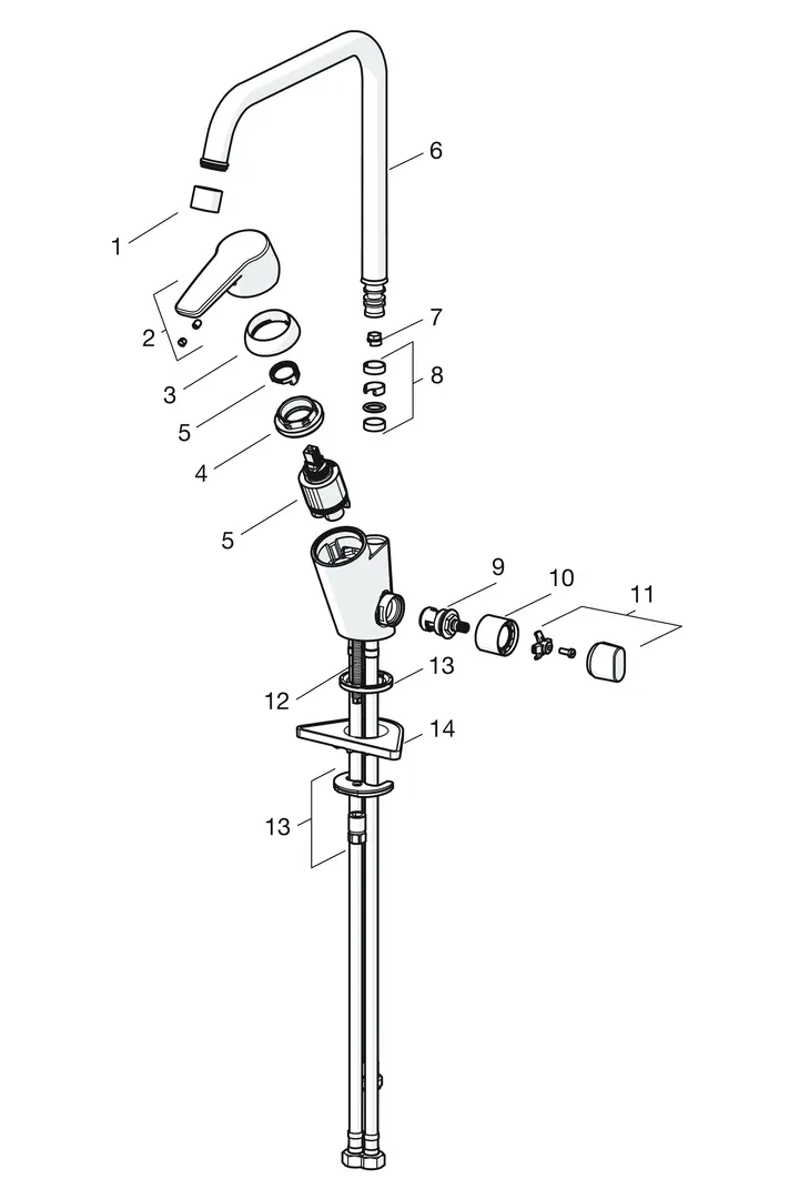 SP1524F-GB Kitchen faucet with dishwasher valve