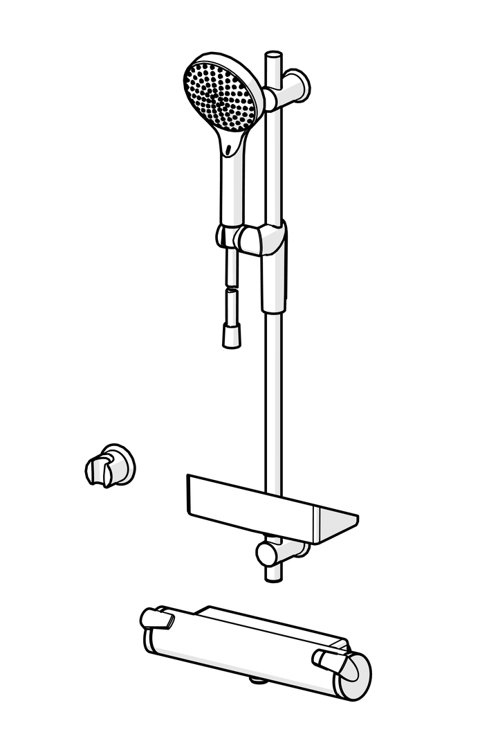 7106 Shower faucet bundle Oras Optima Digital Oras