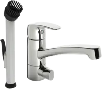 Utility room faucet with dishwasher valve