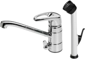 Kitchen faucet with dishwasher valve