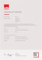 Certyfikaty/Deklaracje Declaration of Conformity