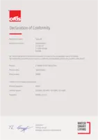 Godkännande/Certifikat Declaration of Conformity