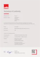 Godkännande/Certifikat Declaration of Conformity