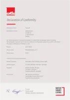 Godkännande/Certifikat Declaration of Conformity