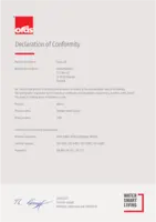 Godkännande/Certifikat Declaration of Conformity