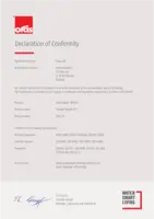 Certyfikaty/Deklaracje Declaration of Conformity