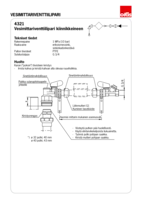 Käyttöohje 4321 Vesimittariventtiiliparit