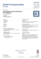 Sertifikatas/Deklaracija Sintef