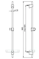 Oras Apollo, Shower rail, 254900