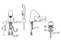 IL BAGNO ALESSI One by Oras, Tvättställsblandare, 12 V, 8526F