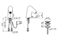 IL BAGNO ALESSI One by Oras, Izlietnes jaucējkrāns, 230/12 V, 8524FT