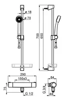 Oras Nova, Shower faucet with shower set, 7495