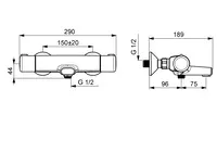 Oras Nova, Bath and shower faucet, 7462X