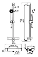 Oras Nova, Shower faucet with shower set, 7452X