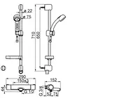 Oras Nova, Shower faucet with shower set, 7449