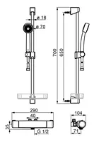 Oras Nova, Shower faucet with shower set, 40cc, 7424