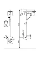 Oras Optima, Dusjkran med rain shower, 160cc, 7156