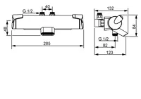 Oras Optima, Bath and shower faucet, 40cc, 7155