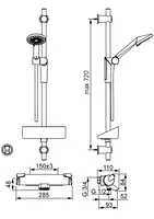 Oras Optima, Bath and shower faucet with shower set, 7149